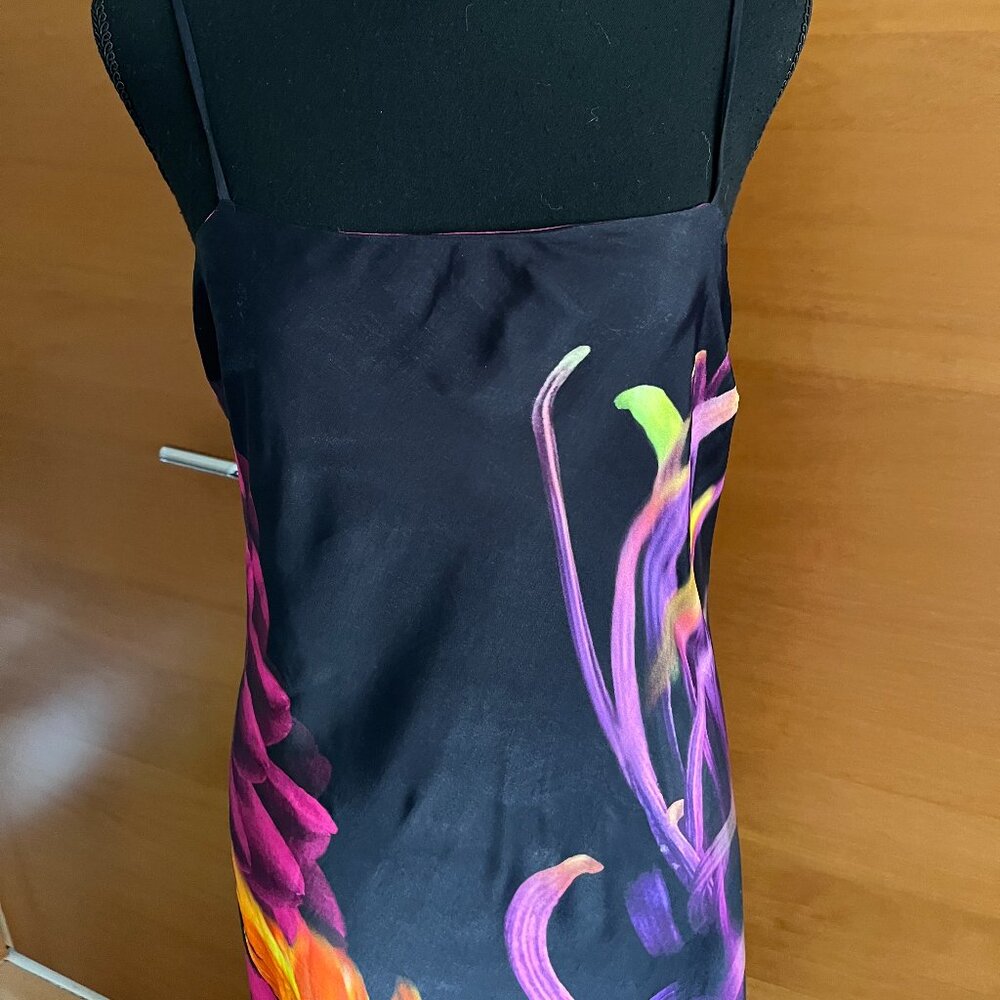 Farm Rio Floral Satin Slip Dress in Med NWT - Picture 6 of 9